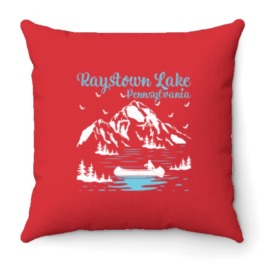 Summer Vacation Pennsylvania Raystown Lake Throw Pillows