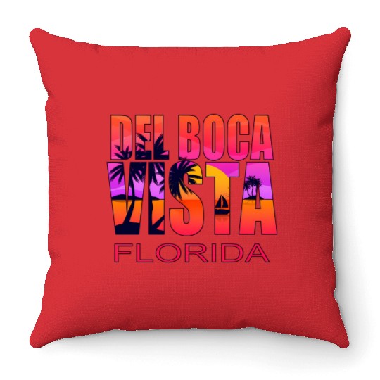 Del Boca Vista Retirement Community Novelty Throw Pillows