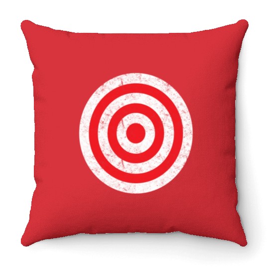 Print On Back Bullseye Target Bulls Eye Fun Throw Pillows