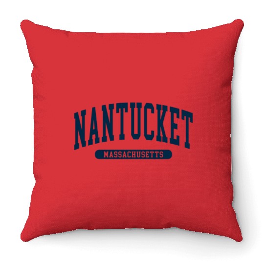 Nantucket Massachusetts Throw Pillows