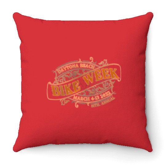 Daytona Beach Bike Week 2022 Front And Back Throw Pillows