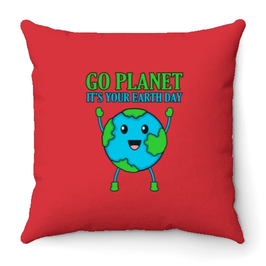 It'S Your Earth Day Planet Save Earth'S Day Throw Pillows