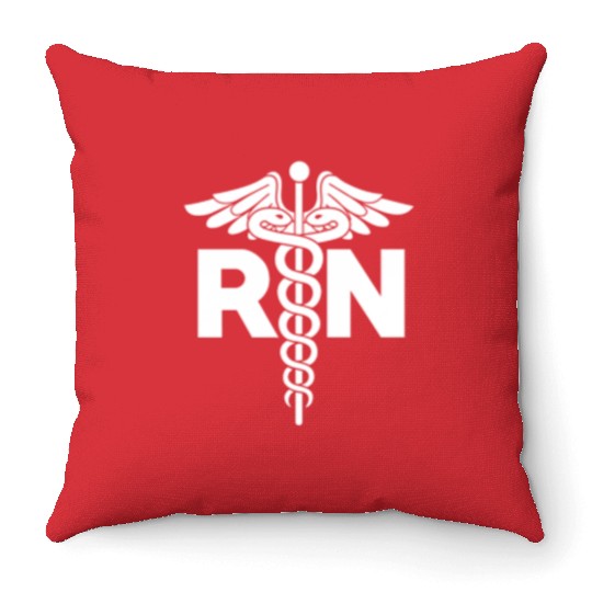 Registered Nurse Rn Hospital Staff For Nurses Throw Pillows