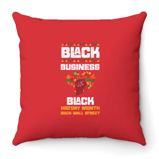 Black Business Black History Mon... Throw Pillows
