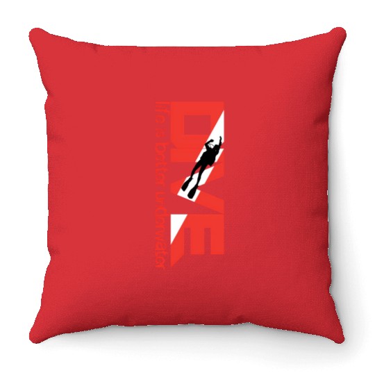 Scuba Diving Dive Throw Pillows