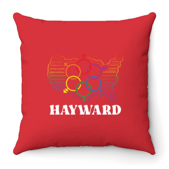Hayward Pride Month Pride Flag LGBT Community LGBT Throw Pillows