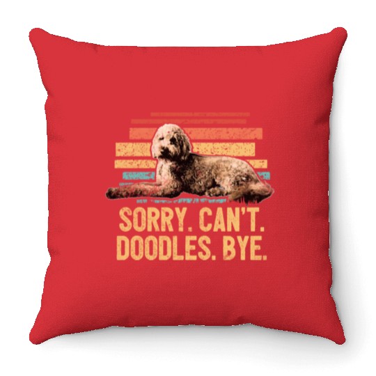 Funny Goldendoodle Dog Dad Doodle Mom Animal Dog Throw Pillows