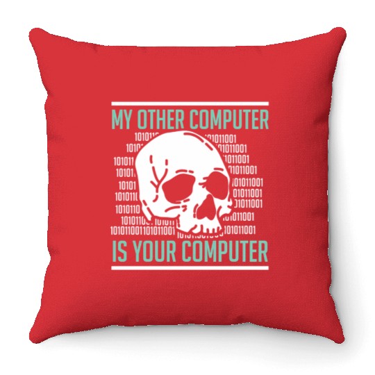 Cyber Hacker Computer Security Expert Throw Pillows