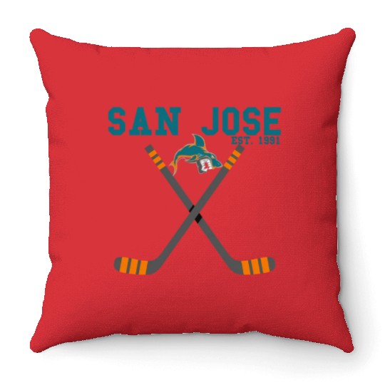 San Jose Sports Team Est 1991 Novelty Athletic Throw Pillows