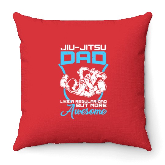 Jiu-Jitsu Dad Athletic Rollinggrapplingmixed marti Throw Pillows