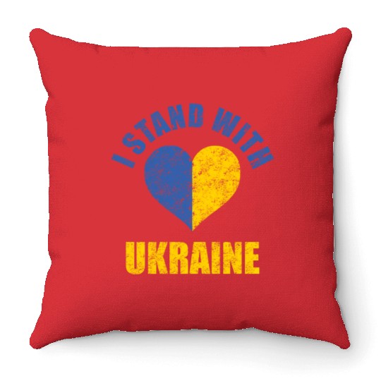 Support Ukraine I Stand With Ukraine Ukrainian Throw Pillows
