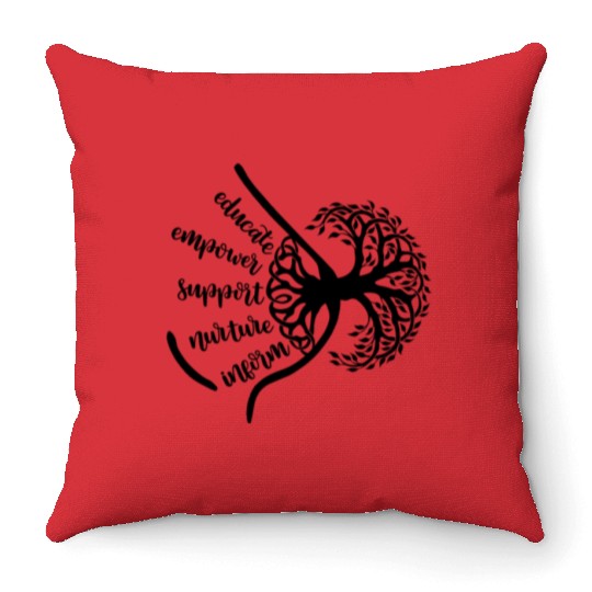 Breastfeeding Support Birth Worker Midwife Doula Throw Pillows