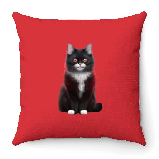 cute cat mom.best cat mom ever.cool cat mom.miaw Throw Pillows