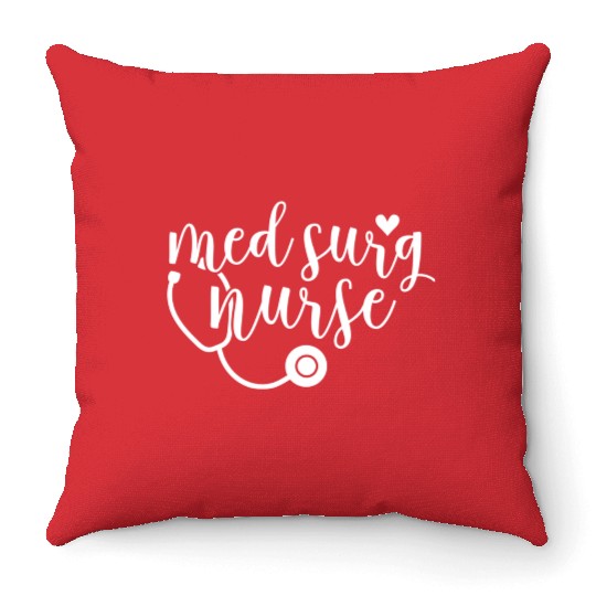 Med Surg Nurse Medical Surgical Nurse Rn Throw Pillows