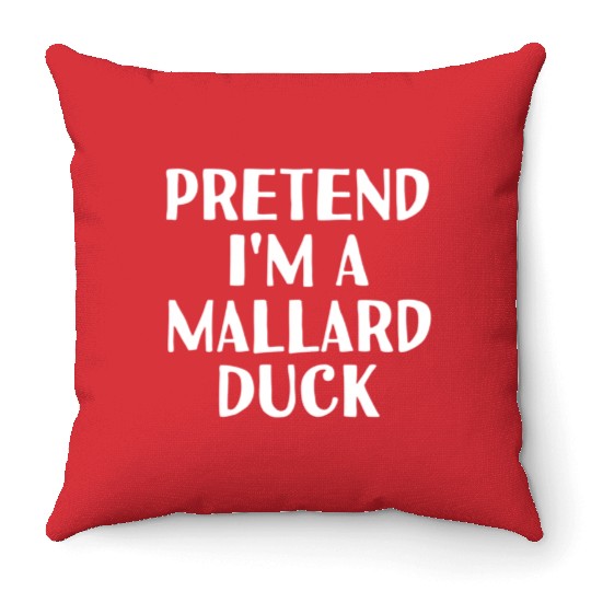Pretend I'M A Mallard Duck Halloween Diy Throw Pillows