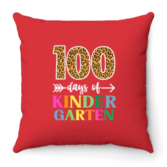 100 Days Of Kindergarten School Teacher Smarter Throw Pillows