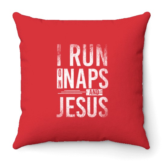 Sleepy Christian Jesus Throw Pillows