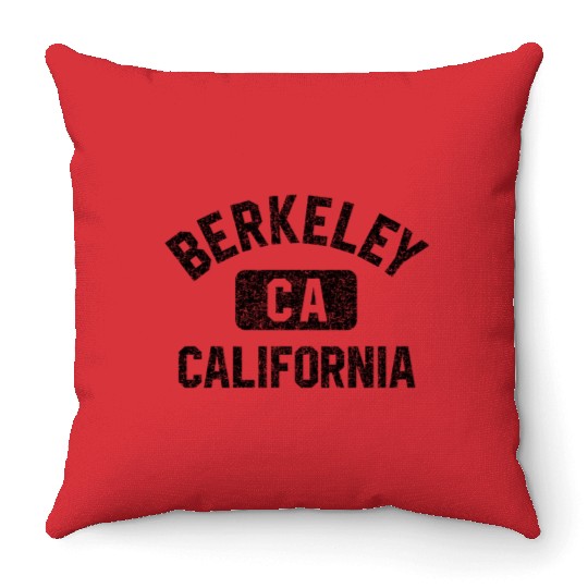 Berkeley Ca California Gym Style Gray W Distress Throw Pillows