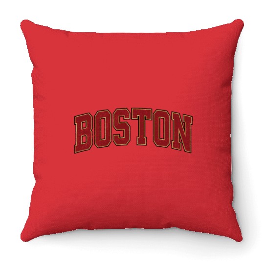 Boston Massachusetts Ma Athletic Sports Throw Pillows