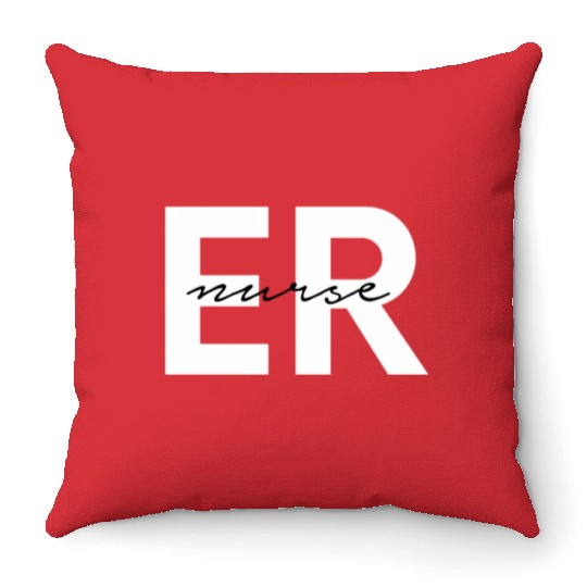 Emergency Room Er Nurse Registered Nurse Throw Pillows
