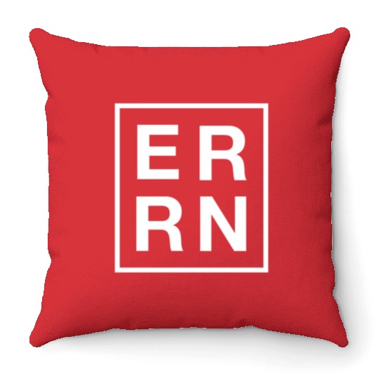 Er Rn Emergency Room Registered Nurse Throw Pillows