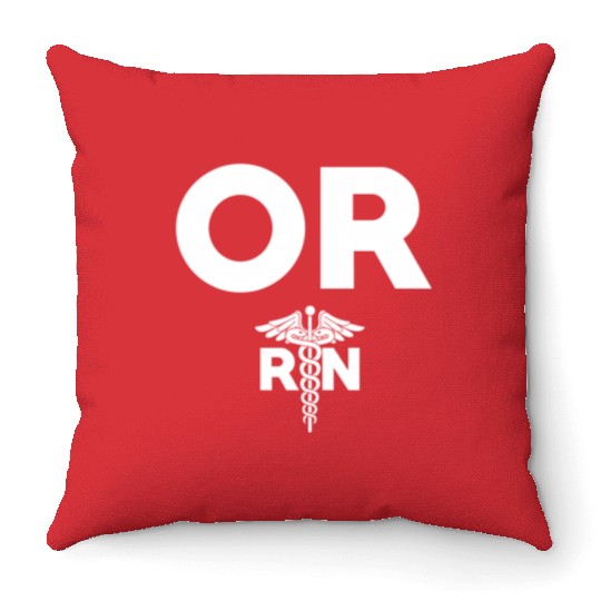Operating Room Registered Nurse Hotal Rn Staff Throw Pillows