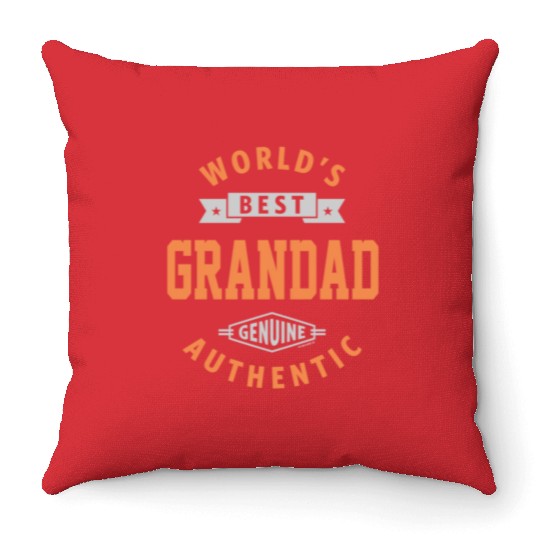 World s Best Grandad Throw Pillows