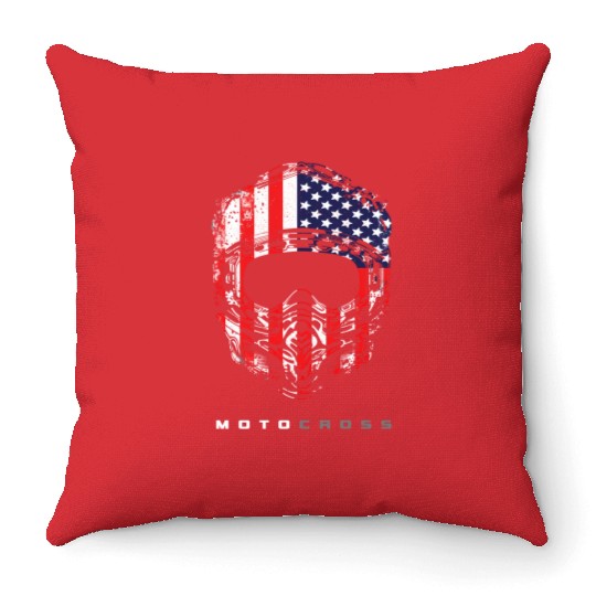 Motocross Dirt Bike - Dirt Bike Motocross Throw Pillows