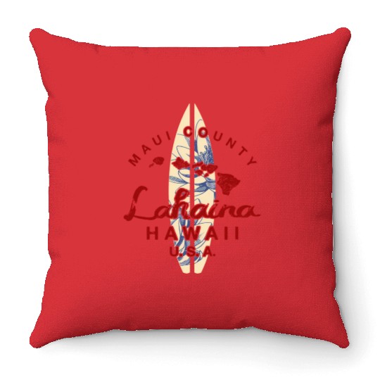 Maui Lahaina Hawaiian Islands Hawaii Throw Pillows