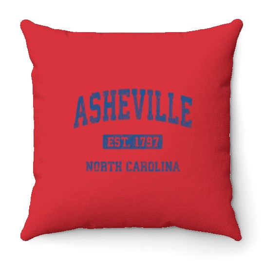 Asheville North Carolina Athletic Sports Throw Pillows