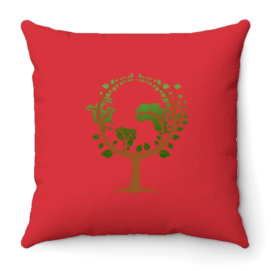 Happy Earth Day T Save The Earthgo Green Throw Pillows