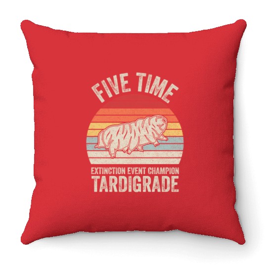 Microbiology Biologist Tardigrade Throw Pillows
