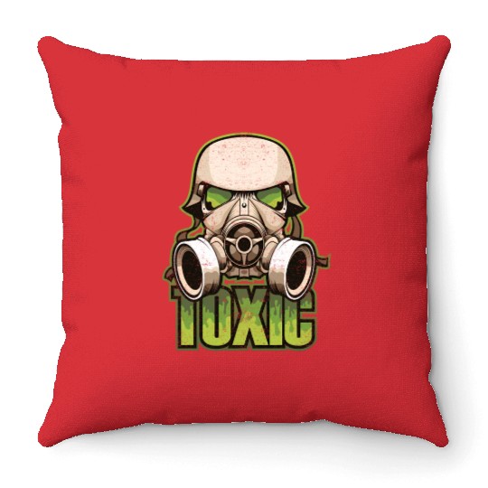 Toc Green Military And Safety Gas Throw Pillows