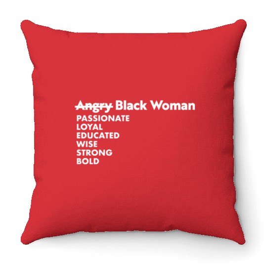 Angry Black Stereotypes Throw Pillows