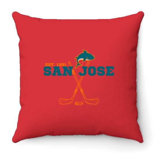 San Jose Est 1991 Sports Team Novelty Athletic Throw Pillows