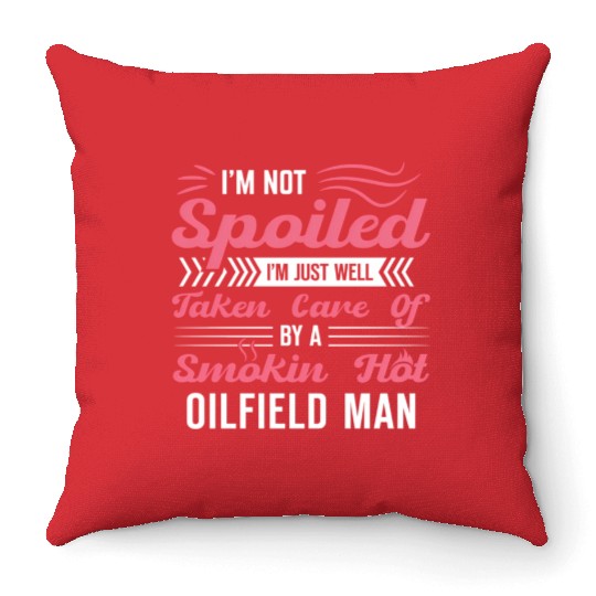 Oilfield Oil Rig Worker Throw Pillows