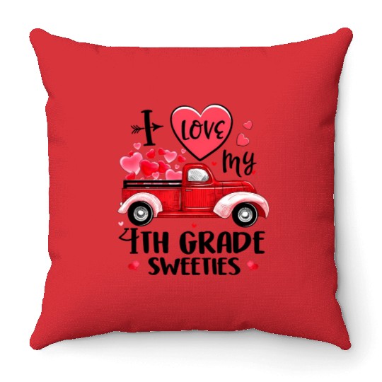 Ph Truck Day 4Th Grade Teacher Throw Pillows