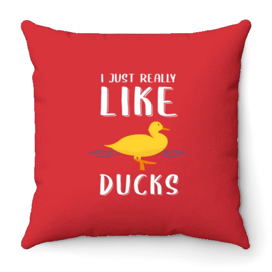 Duck For Duck Hunting Bird Throw Pillows