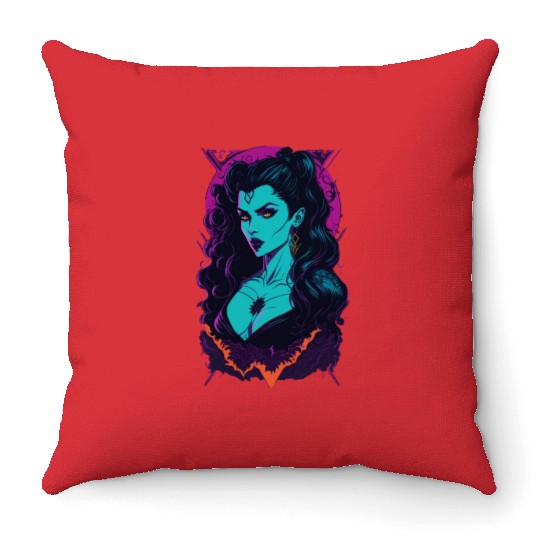 Vampire Girl Throw Pillows