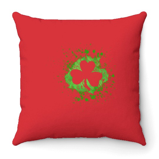 2-Sided Erin Go Bragh Shamrock Celtic Knot And Throw Pillows