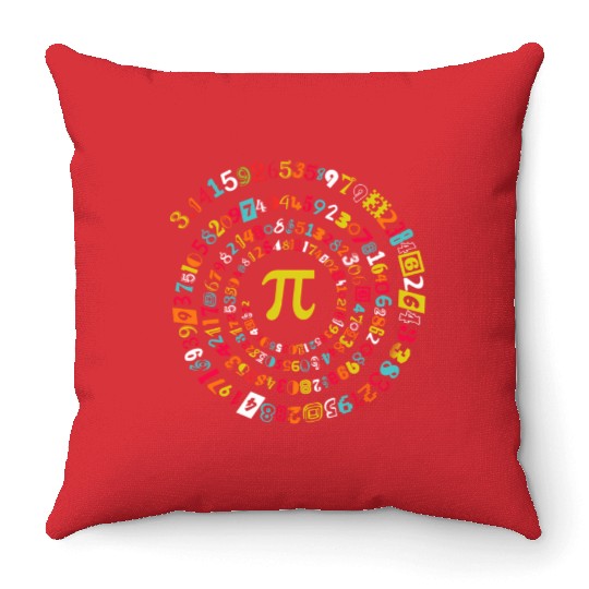 Pi Day ral Pi Math For Pi Day 3 14 Throw Pillows