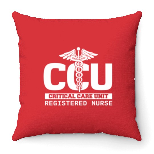 Ccu Registered Nurse Critical Cardiac Care Unit Throw Pillows