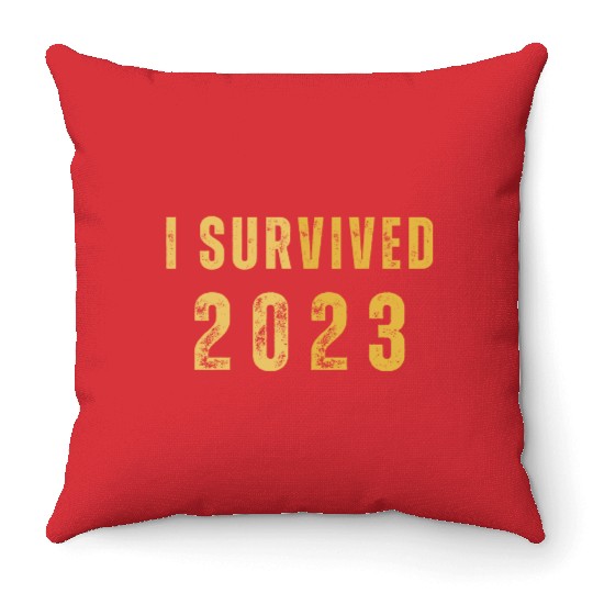 i survived 2023 Throw Pillows