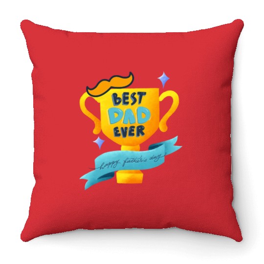 Best dad ever Throw Pillows