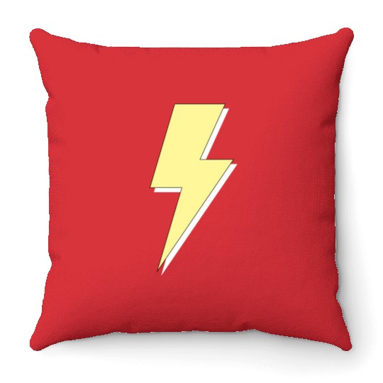 Aesthetic Pastel Yellow Lightning Bolt Throw Pillows