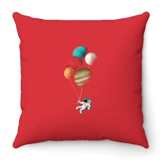 Astronaut Balloons Throw Pillows