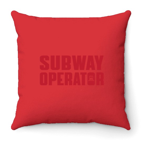 Great Subway Operator Apparel Subway Train Driver Throw Pillows
