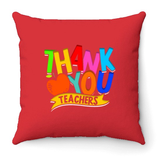 Thank you teacher - Gratitude Throw Pillows