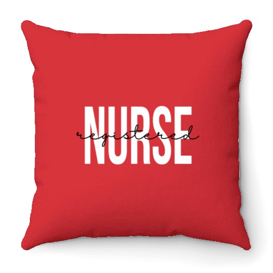Registered Nurse Rn Emergency Room Nurse Throw Pillows