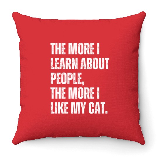 Funny Cat Lover Throw Pillows - Embrace the Feline Love